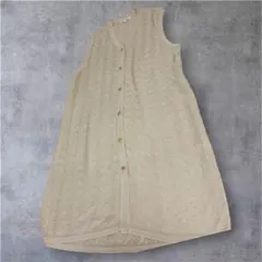 MICALADY ノースリーブニットジレ ワンピース ベージュ