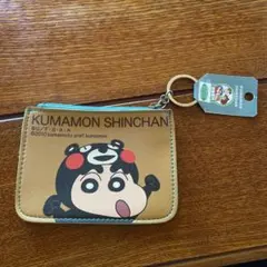 【新品】くまもん　クレヨンしんちゃん　パスケース　くまもんしんちゃん