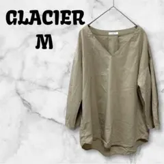 【a-1153】 GLACIER グラシア ブラウス 七分袖 ゆったりめ M