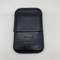 BOSS レザー ケース ブラック メンズ