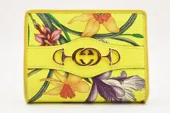 【美品】Gucci グッチ フローラ GG 財布 花柄 ホースビット ズゥミ