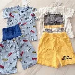 【新品】パジャマ　電車　90