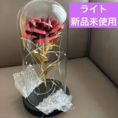 美女と野獣　ガラスドーム 赤いバラ ランプ　スタンド　新品未使用　匿名送料込のサムネイル