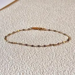 華奢メタルチェーンブレスレット ゴールド　ステンレス