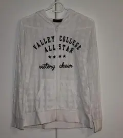 ラブトキシック　長袖フード付　薄手パーカー　白　160　L　シアー　透け感