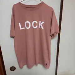 極美品　snow peak LOCK ロゴプリント Tシャツ くすみピンクのサムネイル