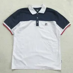 FILA◇ポロシャツ バイカラー ワンポイントロゴ スポーツウェア カジュアルLのサムネイル