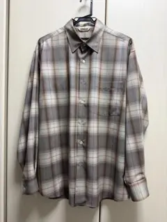 AURALEE SUPER LIGHT WOOL CHECK SHIRT