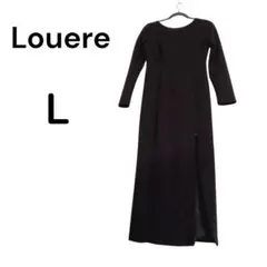 ✨Louere ✨ブラック ロングワンピース L スリット付き