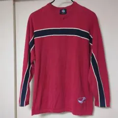 【サイズＬ】 Old Stussy 90s 赤青タグ Vネック ニット
