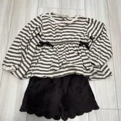 petit main ストライプチュニック　セットアップ 120cm