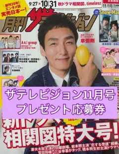 月刊ザテレビジョン2025年11月号 プレゼント応募券