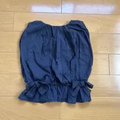 AJUGA×petit main ネイビー シフォントップス 100