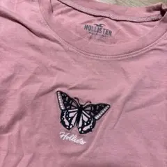 Hollister 蝶刺繍 ピンクTシャツのサムネイル