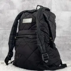 A4可 マークジェイコブス ナイロン リュック キルティング プレート ブラック