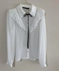 ZARA リボンタイ　ブラウス