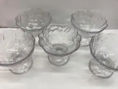 廃盤 新品 廣田硝子 雪の花 サンデー フラッペ デザートグラス ペア2個