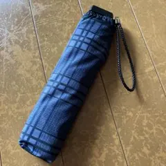 折りたたみ傘 ネイビー チェック柄
