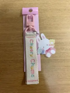 サンリオ Cheery Chums チアリーチャム ロゴ刺繍タグキーホルダー