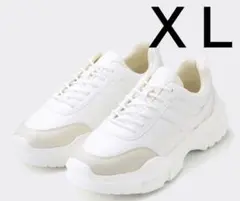 GUボリュームソールスニーカーXLオフホワイト 厚底スニーカー