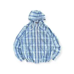 FIRST DOWN チェックパーカー　マウンテンパーカー　ナイロンジャケット