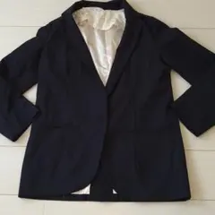 earth　裏地付きジャケット　紺色