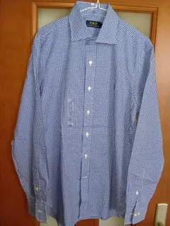 ラルフローレン ギンガムチェック ブルー 15.5−39