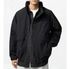 UNIQLO ウインドプルーフスタンドブルゾン　ブラックXL