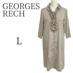 GEORGES　RECH ジョルジュ・レッシュ ベージュ ひざ丈ワンピース L