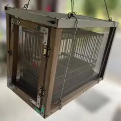 メジロ籠 竹製 外枠メッシュ付き 鳥かご