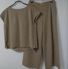 PLST ベージュセットアップ　サイズL