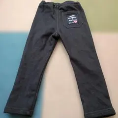 裏起毛黒のストレートパンツ100cm