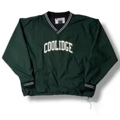 90s 古着 Champion Vネック ナイロンプルオーバー COOLIDGE