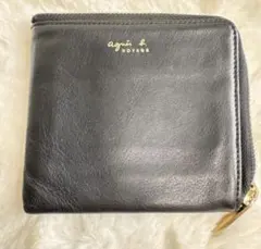 agnes b. VOYAGE L字ファスナー 財布 ブラック レザーのサムネイル