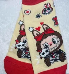 可愛い♡ラブブソックス ベージュ 赤