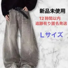 ラスト　Ｌサイズ　激太バギーデニムワイドパン Y2K 地底人