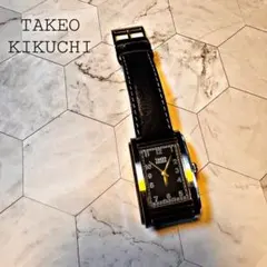 【美品】TAKEO KIKUCHI アナログ　腕時計 ブラック