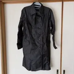 COMME CA ISM ブラック レインコート L