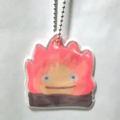 【ジブリパーク】魔女の谷　ハウルの動く城カルシファー　リフレクター　キーホルダー