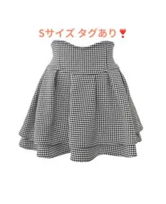 ミシェルマカロン ギンガムチェック美脚スカート♥千鳥柄(インナーパンツ付き) S