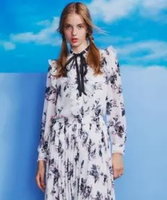 新品未使用/オリジナルフラワーシフォンブラウス