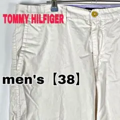 【G67】TOMMY HILFIGER チノショートパンツ【38インチ】ホワイト