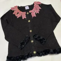 アクシーズファムキッズ　リボンニットカーディガン　120cm