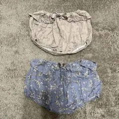 テータテート　かぼちゃパンツ　花柄ボトムス 70-80 2点セット
