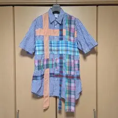 2025年春夏 コムデギャルソン・シャツ パッチワーク 半袖シャツのサムネイル