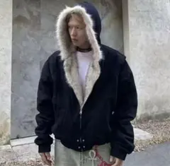 短丈 ファー fur foodie jacket opium y2k elev