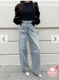 BB BARREL LEG DENIM S blueのサムネイル