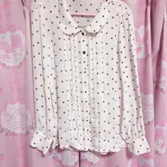 ♥︎コルザ ドット柄長袖ブラウス♥︎