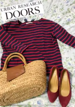 URBAN RESEARCH DOORS バックリボンボーダープルオーバー