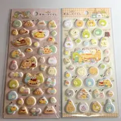 【新品】すみっコぐらし ふにふにシール 2種セット 立体 ぷっくり サンエックス